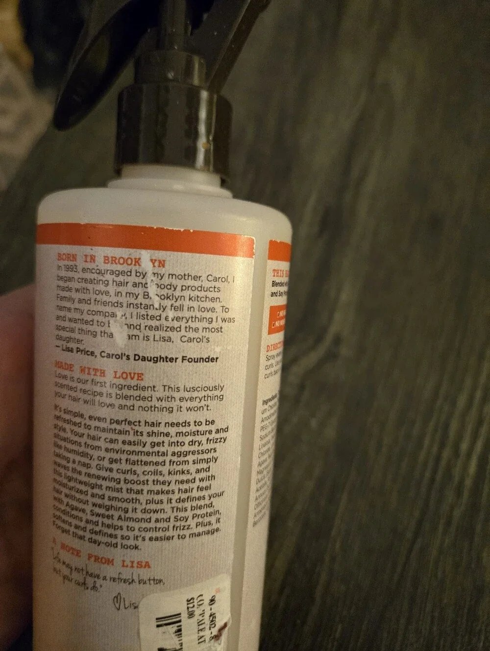 Carol's Daughter Hair Milk Refresher Spray